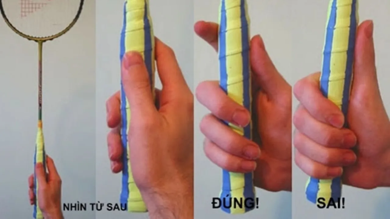 Cách cầm vợt cầu lông