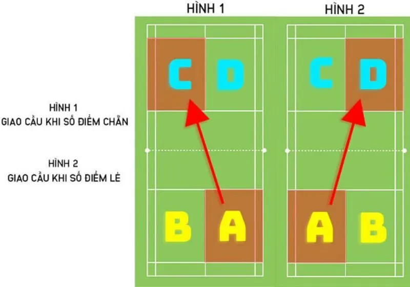 luật cầu lông đôi
